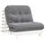 Produktbild 2 för Futonbäddsoffa med madrass vit 80x206x11 cm massiv furu
