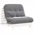 Produktbild 4 för Futonbäddsoffa med madrass vit 80x206x11 cm massiv furu