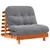 Produktbild 2 för Futonbäddsoffa med madrass vaxad brun 80x206x11 cm massiv furu