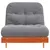 Produktbild 5 för Futonbäddsoffa med madrass vaxad brun 80x206x11 cm massiv furu
