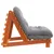 Produktbild 6 för Futonbäddsoffa med madrass vaxad brun 80x206x11 cm massiv furu