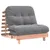 Produktbild 2 för Futonbäddsoffa med madrass 80x206x11 cm massivt douglasträ