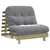 Produktbild 4 för Futonbäddsoffa med madrass 80x206x11 cm impregnerad furu
