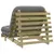 Produktbild 7 för Futonbäddsoffa med madrass 80x206x11 cm impregnerad furu