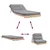 Produktbild 8 för Futonbäddsoffa med madrass 90x206x11 cm massiv furu