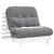 Produktbild 4 för Futonbäddsoffa med madrass vit 90x206x11 cm massiv furu