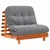 Produktbild 2 för Futonbäddsoffa med madrass vaxad brun 90x206x11 cm massiv furu