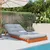 Produktbild 3 för Futonbäddsoffa med madrass vaxad brun 90x206x11 cm massiv furu
