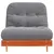 Produktbild 5 för Futonbäddsoffa med madrass vaxad brun 90x206x11 cm massiv furu