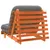 Produktbild 7 för Futonbäddsoffa med madrass vaxad brun 90x206x11 cm massiv furu