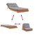 Produktbild 8 för Futonbäddsoffa med madrass vaxad brun 90x206x11 cm massiv furu