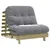 Produktbild 4 för Futonbäddsoffa med madrass 90x206x11 cm impregnerad furu