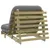Produktbild 7 för Futonbäddsoffa med madrass 90x206x11 cm impregnerad furu