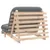 Produktbild 7 för Futonbäddsoffa med madrass 100x206x11 cm massiv furu