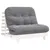 Produktbild 2 för Futonbäddsoffa med madrass vit 100x206x11 cm massiv furu