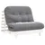 Produktbild 4 för Futonbäddsoffa med madrass vit 100x206x11 cm massiv furu