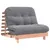 Produktbild 2 för Futonbäddsoffa med madrass 100x206x11 cm massivt douglasträ