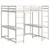 Produktbild 3 för Våningssäng med skrivbord & stege vit 180x200 cm massiv furu