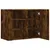 Produktbild 7 för Väggskåp rökfärgad ek 75x35x60 cm konstruerat trä