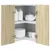 Produktbild 4 för Väggskåp hörn sonoma-ek 57x57x60 cm konstruerat trä