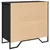 Produktbild 7 för Skänk svart 79,5x35,5x74,5 cm konstruerat trä