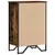 Produktbild 6 för Bokhylla rökfärgad ek 50x31x74,5 cm konstruerat trä