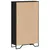 Produktbild 6 för Bokhylla svart 80x31x137,5 cm konstruerat trä