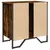 Produktbild 6 för Tvättställsskåp rökfärgad ek 60x35x60 cm konstruerat trä