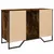 Produktbild 6 för Tvättställsskåp rökfärgad ek 91x35x60 cm konstruerat trä