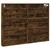 Produktbild 2 för Vitrinskåp rökfärgad ek 100x8,5x75 cm konstruerat trä