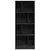 Produktbild 4 för Bokhylla svart 57x28,5x141 cm konstruerat trä
