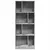 Produktbild 4 för Bokhylla betonggrå 57x28,5x141 cm konstruerat trä