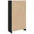 Produktbild 6 för Bokhylla svart 57x28,5x107,5 cm konstruerat trä