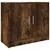 Produktbild 2 för Tvättställsskåp rökfärgad ek 63x29x55 cm konstruerat trä