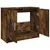Produktbild 5 för Tvättställsskåp rökfärgad ek 63x29x55 cm konstruerat trä
