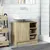 Produktbild 3 för Tvättställsskåp sonoma-ek 63x29x55 cm konstruerat trä