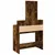 Produktbild 6 för Sminkbord med spegel rökfärgad ek 80x41x144,5 cm