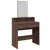 Produktbild 2 för Sminkbord med spegel brun ek 80x41x144,5 cm