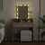 Produktbild 3 för Sminkbord med LED sonoma-ek 80x41x144,5 cm