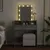 Produktbild 3 för Sminkbord med LED grå sonoma 80x41x144,5 cm