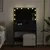 Produktbild 3 för Sminkbord med LED svart 80x41x134,5 cm