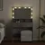 Produktbild 3 för Sminkbord med LED betonggrå 80x41x134,5 cm