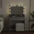 Produktbild 3 för Sminkbord med LED grå sonoma 80x41x134,5 cm