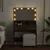 Produktbild 3 för Sminkbord med LED brun ek 80x41x134,5 cm