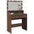 Produktbild 4 för Sminkbord med LED brun ek 80x41x134,5 cm