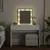 Produktbild 3 för Sminkbord med LED vit 100x40x130 cm