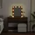 Produktbild 3 för Sminkbord med LED brun ek 100x40x130 cm