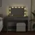 Produktbild 3 för Sminkbord med LED grå sonoma 100x40x120 cm