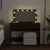 Produktbild 3 för Sminkbord med LED brun ek 100x40x120 cm