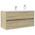 Produktbild 3 för Tvättställsskåp sonoma-ek 90x38,5x45 cm spånskiva